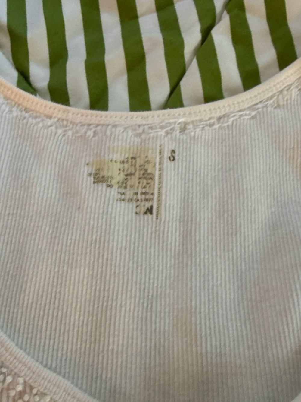 White Old Navy Lace-Trim Henley Tank Top - Picture 3 of 3